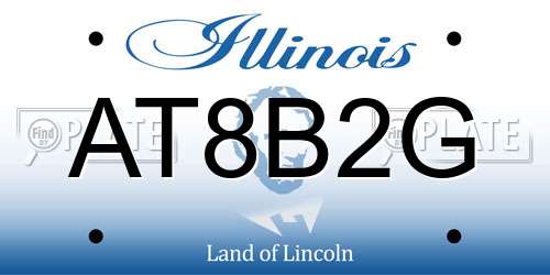 AT8B2G Illinois License Plate