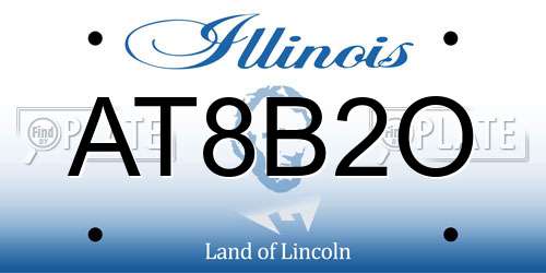 AT8B2O Illinois License Plate