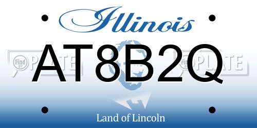 AT8B2Q Illinois License Plate