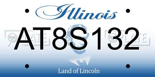 AT8S132 Illinois License Plate