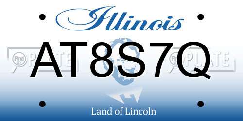 AT8S7Q Illinois License Plate