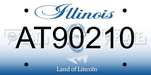 AT90210 Illinois License Plate