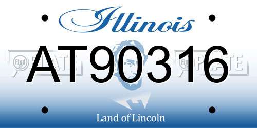AT90316 Illinois License Plate