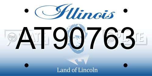 AT90763 Illinois License Plate