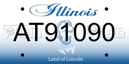 AT91090 Illinois License Plate