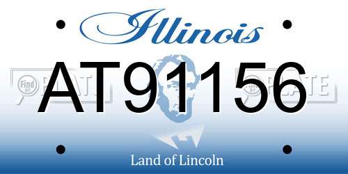 AT91156 Illinois License Plate