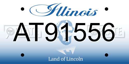 AT91556 Illinois License Plate