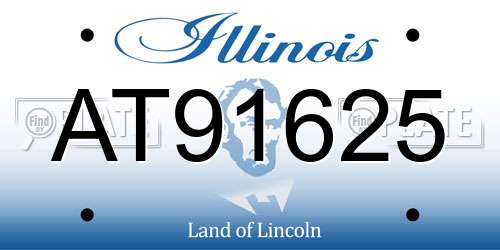 AT91625 Illinois License Plate
