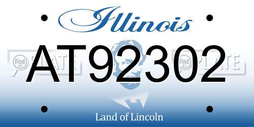 AT92302 Illinois License Plate