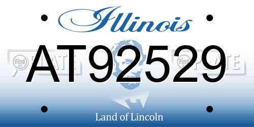 AT92529 Illinois License Plate