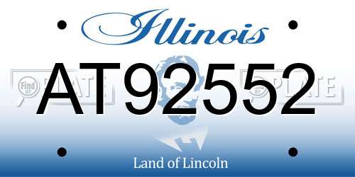 AT92552 Illinois License Plate