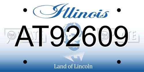 AT92609 Illinois License Plate
