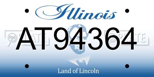 AT94364 Illinois License Plate