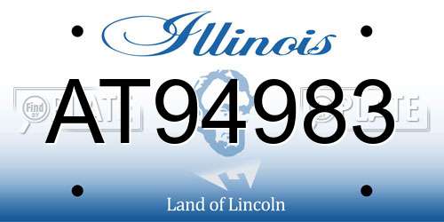 AT94983 Illinois License Plate