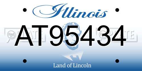 AT95434 Illinois License Plate