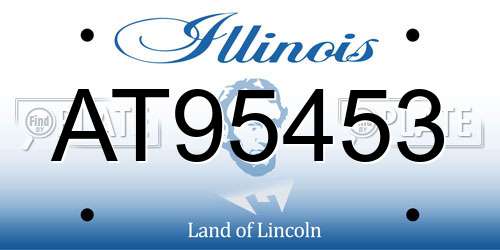 AT95453 Illinois License Plate