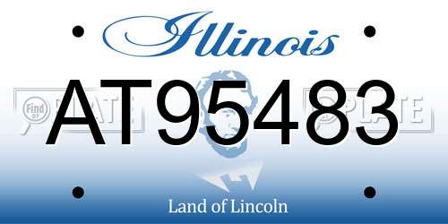 AT95483 Illinois License Plate