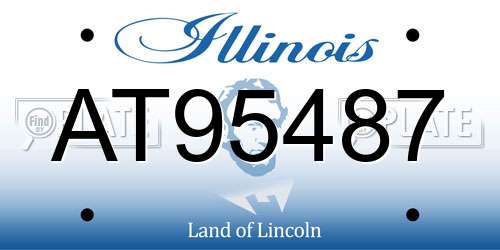 AT95487 Illinois License Plate