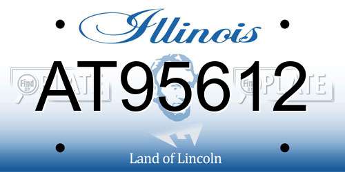 AT95612 Illinois License Plate