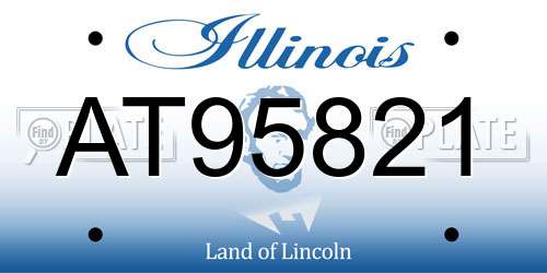AT95821 Illinois License Plate
