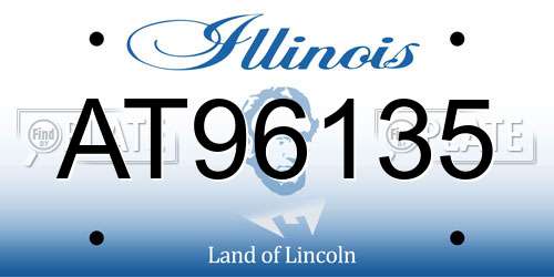 AT96135 Illinois License Plate