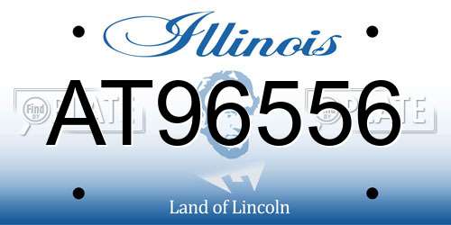 AT96556 Illinois License Plate