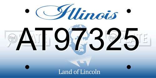 AT97325 Illinois License Plate
