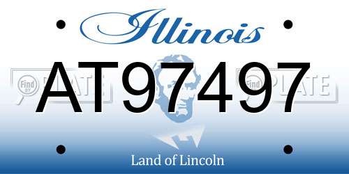 AT97497 Illinois License Plate