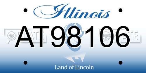 AT98106 Illinois License Plate