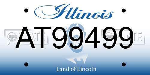 AT99499 Illinois License Plate