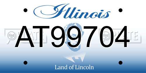 AT99704 Illinois License Plate
