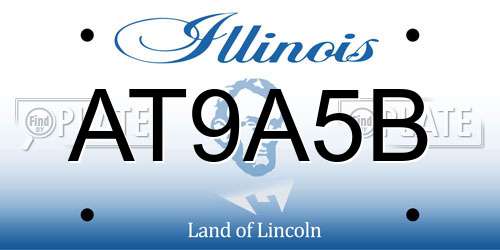 AT9A5B Illinois License Plate
