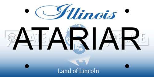 ATARIAR Illinois License Plate