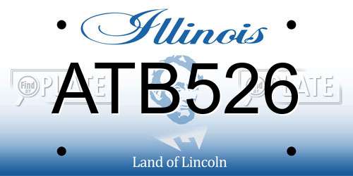 ATB526 Illinois License Plate