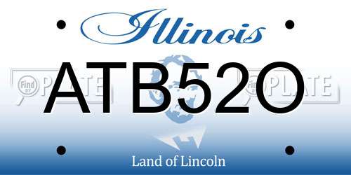 ATB52O Illinois License Plate