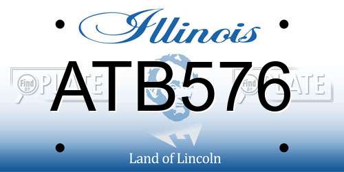 ATB576 Illinois License Plate