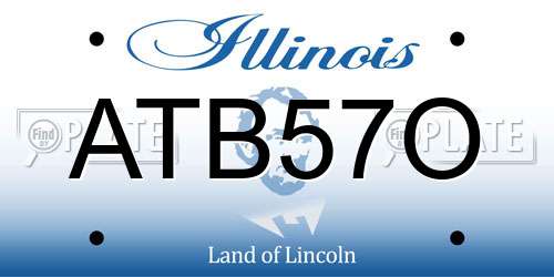 ATB57O Illinois License Plate