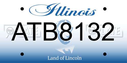 ATB8132 Illinois License Plate
