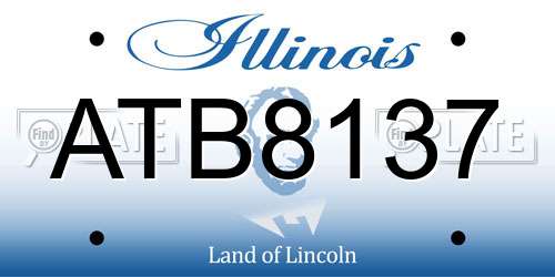 ATB8137 Illinois License Plate