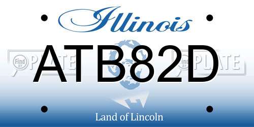 ATB82D Illinois License Plate