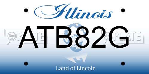 ATB82G Illinois License Plate