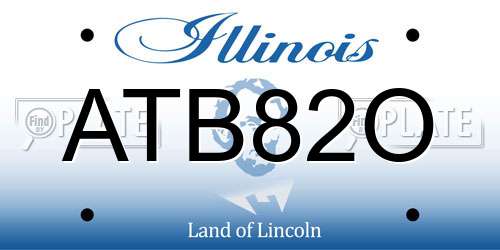 ATB82O Illinois License Plate