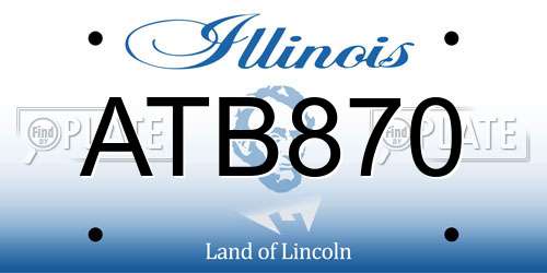 ATB870 Illinois License Plate