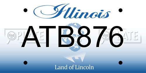 ATB876 Illinois License Plate