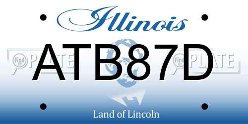 ATB87D Illinois License Plate
