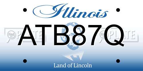 ATB87Q Illinois License Plate