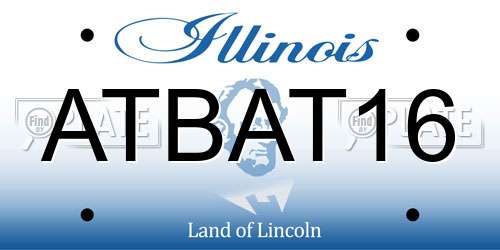 ATBAT16 Illinois License Plate