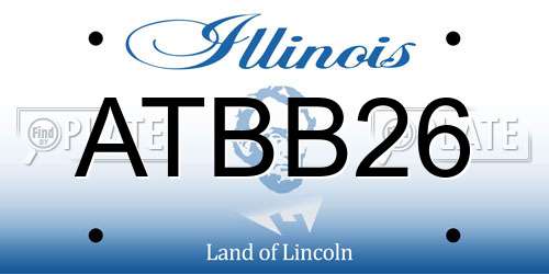 ATBB26 Illinois License Plate
