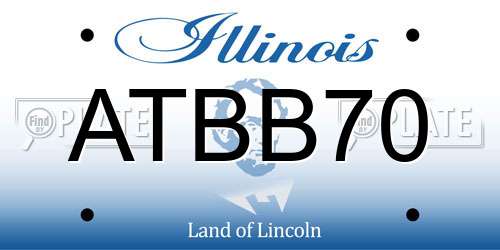ATBB70 Illinois License Plate