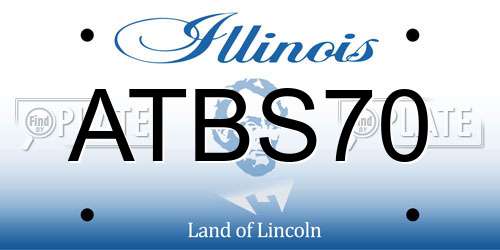 ATBS70 Illinois License Plate